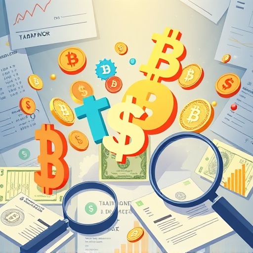 ビットコインやアルトコインの取引と利益確定のタイミングを示す税務イメージ